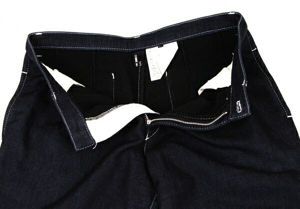COMME des GARCONS Cotton Stitch 2-Pleat Pants Navy Size M