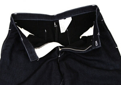 COMME des GARCONS Cotton Stitch 2-Pleat Pants Navy Size M