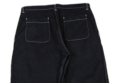 COMME des GARCONS Cotton Stitch 2-Pleat Pants Navy Size M
