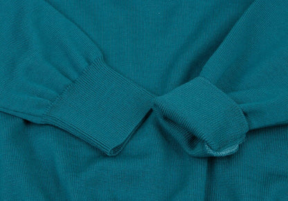 Yves Saint Laurent Wool Knit Polo Turquoise Size M