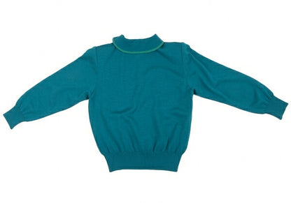 Yves Saint Laurent Wool Knit Polo Turquoise Size M