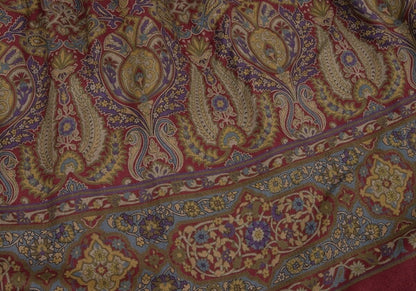 Yves Saint Laurent Paisley Box Pleat Skirt Multi Size M