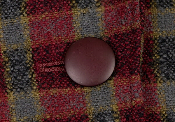 Christian Dior Wool Block Check Jacket Red Black Gray Size S