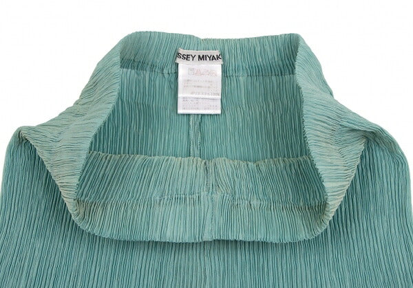 ISSEY MIYAKE Hem Lace Cutout Crepe Pants Green Size M