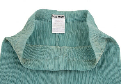 ISSEY MIYAKE Hem Lace Cutout Crepe Pants Green Size M