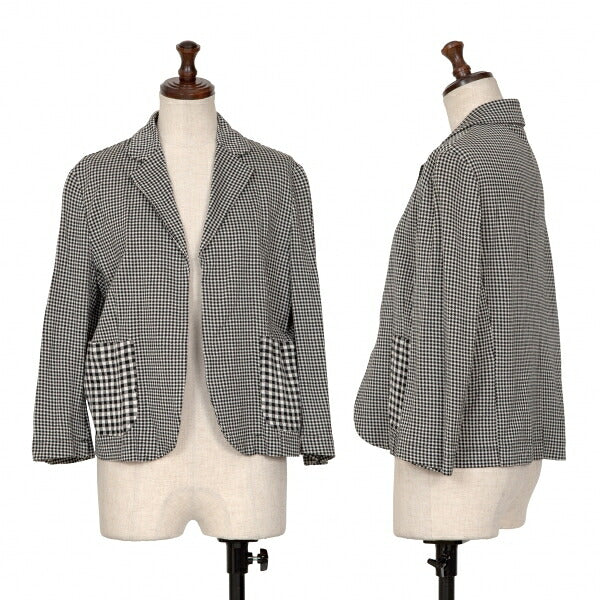 COMME des GARCONS Cotton Knit Jacket White/Black Size M