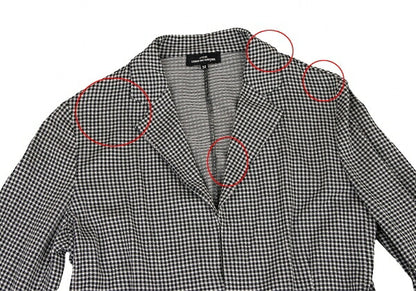 COMME des GARCONS Cotton Knit Jacket White/Black Size M