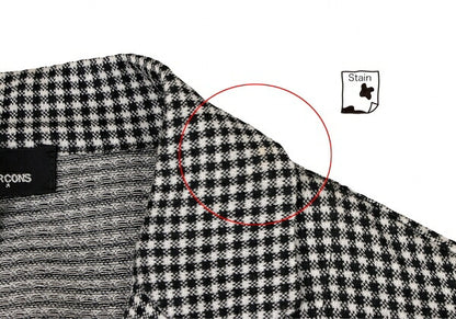 COMME des GARCONS Cotton Knit Jacket White/Black Size M