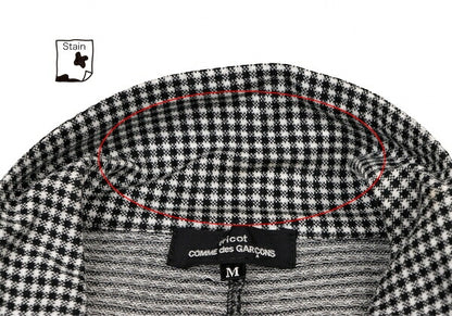 COMME des GARCONS Cotton Knit Jacket White/Black Size M