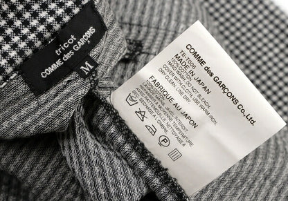 COMME des GARCONS Cotton Knit Jacket White/Black Size M