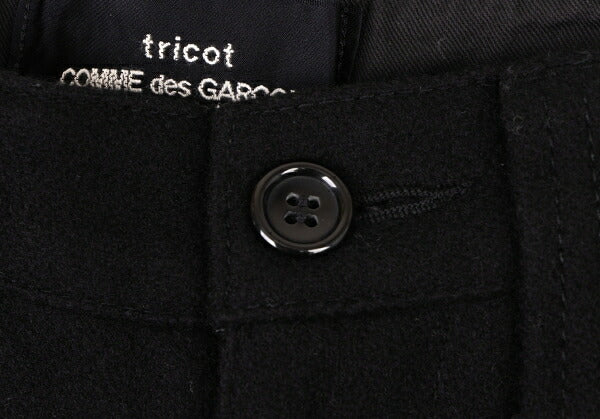 COMME des GARCONS Wool Felt Pocket Design Pants Black Size S