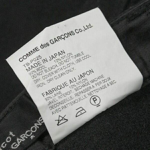 COMME des GARCONS Wool Felt Pocket Design Pants Black Size S