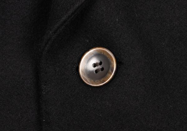 Jean Paul GAULTIER CLASSIQUE Melton Lapel Coat Black Size 48