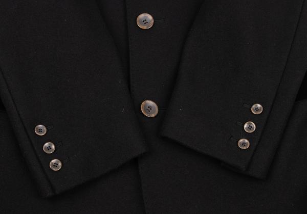 Jean Paul GAULTIER CLASSIQUE Melton Lapel Coat Black Size 48