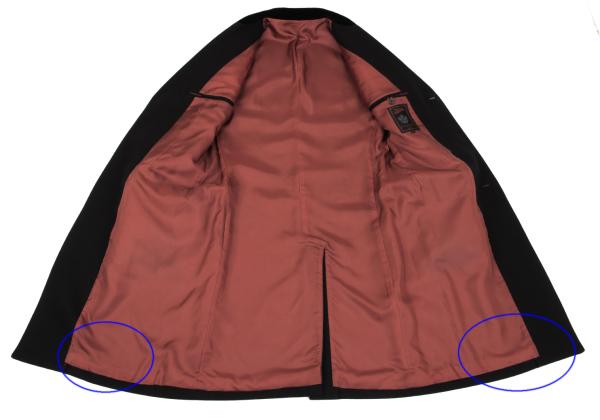 Jean Paul GAULTIER CLASSIQUE Melton Lapel Coat Black Size 48