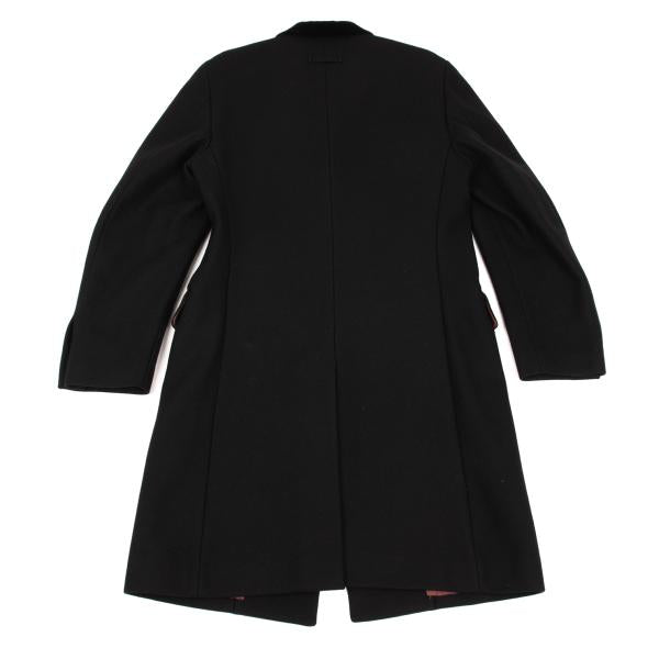 Jean Paul GAULTIER CLASSIQUE Melton Lapel Coat Black Size 48
