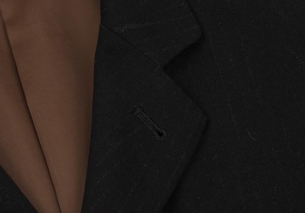 Jean Paul GAULTIER HOMME Black Wool Stripe Jacket Size 48