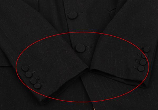 Jean Paul GAULTIER HOMME Black Wool Stripe Jacket Size 48