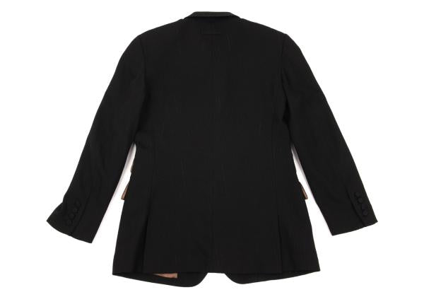 Jean Paul GAULTIER HOMME Black Wool Stripe Jacket Size 48