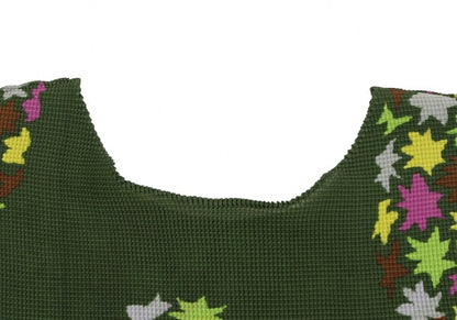 ISSEY MIYAKE me Tree Print Pleated T-Shirt Green Size F