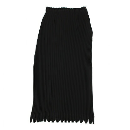 ISSEY MIYAKE Black Cut-out Hem Pleated Skirt Size M