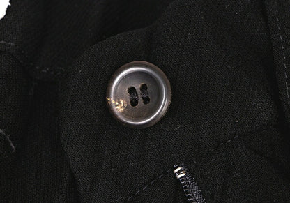 ISSEY MIYAKE Black Cut-out Hem Pleated Skirt Size M