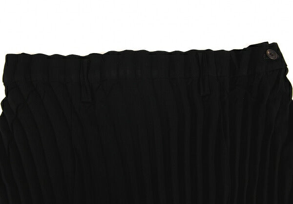 ISSEY MIYAKE Black Cut-out Hem Pleated Skirt Size M