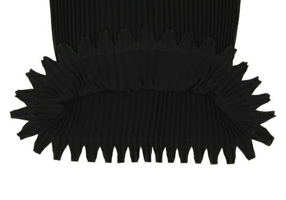ISSEY MIYAKE Black Cut-out Hem Pleated Skirt Size M