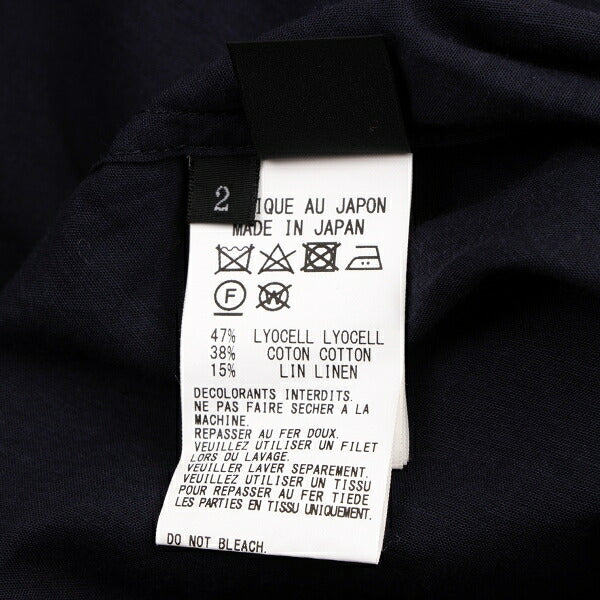 Y's Braid Embellished Asymmetric Tunic Navy Blouse Size 2