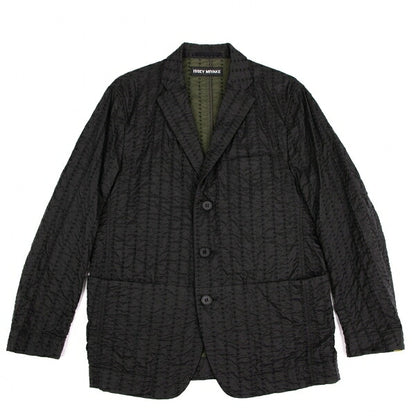 ISSEY MIYAKE MEN Nylon Stitch Stripe 3B Jacket Black Size 2