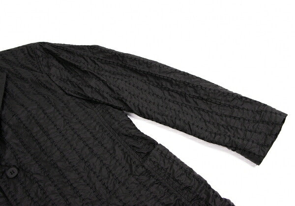 ISSEY MIYAKE MEN Nylon Stitch Stripe 3B Jacket Black Size 2