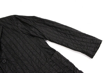 ISSEY MIYAKE MEN Nylon Stitch Stripe 3B Jacket Black Size 2