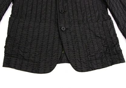 ISSEY MIYAKE MEN Nylon Stitch Stripe 3B Jacket Black Size 2