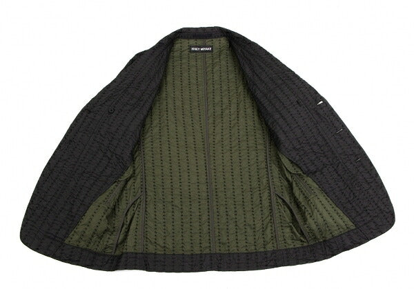 ISSEY MIYAKE MEN Nylon Stitch Stripe 3B Jacket Black Size 2
