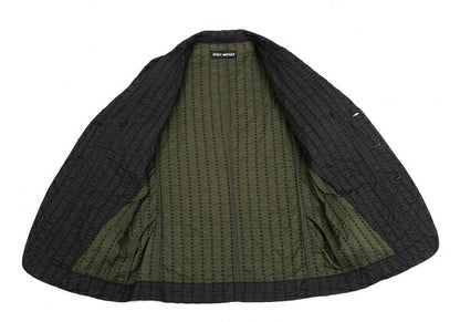 ISSEY MIYAKE MEN Nylon Stitch Stripe 3B Jacket Black Size 2