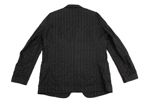 ISSEY MIYAKE MEN Nylon Stitch Stripe 3B Jacket Black Size 2