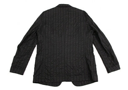 ISSEY MIYAKE MEN Nylon Stitch Stripe 3B Jacket Black Size 2