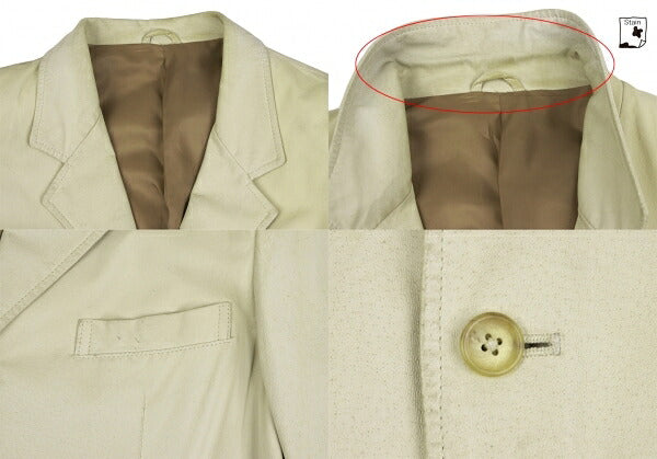 Y's for men Pigskin Tailored Blazer Beige Size 2