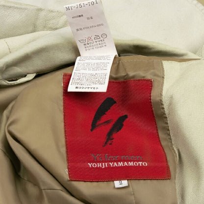 Y's for men Pigskin Tailored Blazer Beige Size 2