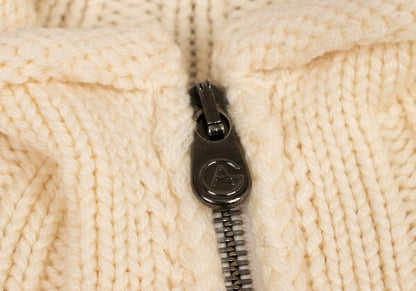 ARMANI COLLEZIONI Wool Knit Zip Jacket Beige Size 48
