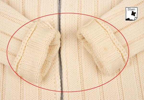 ARMANI COLLEZIONI Wool Knit Zip Jacket Beige Size 48