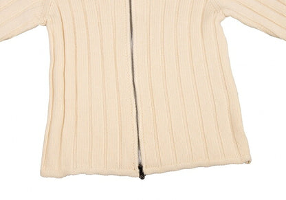 ARMANI COLLEZIONI Wool Knit Zip Jacket Beige Size 48