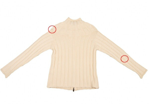 ARMANI COLLEZIONI Wool Knit Zip Jacket Beige Size 48