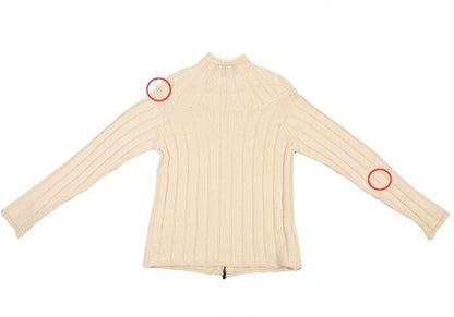 ARMANI COLLEZIONI Wool Knit Zip Jacket Beige Size 48