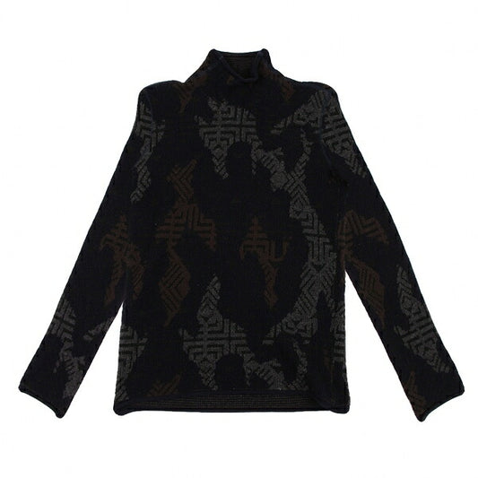 ARMANI COLLEZIONI Geometric Knit Multi-color Size 46