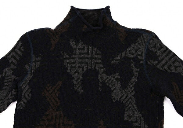 ARMANI COLLEZIONI Geometric Knit Multi-color Size 46