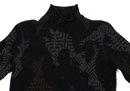 ARMANI COLLEZIONI Geometric Knit Multi-color Size 46