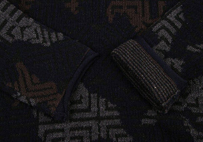 ARMANI COLLEZIONI Geometric Knit Multi-color Size 46