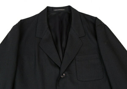 Y's for men Wool Pinstripe Patch Pocket Jacket Black Size 3