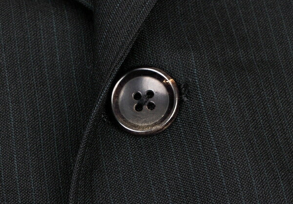 Y's for men Wool Pinstripe Patch Pocket Jacket Black Size 3